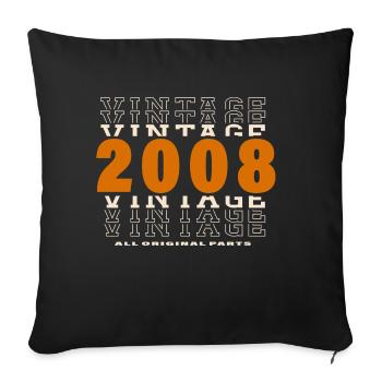 2008: Vintage - 16th Anniversary - Sofa pillowcase 17,3'' x 17,3'' (45 x 45 cm) - black - Front