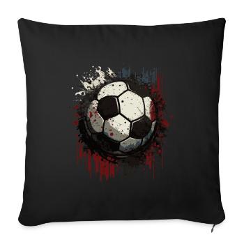 Football - Housse de coussin décorative 45 x 45 cm - noir - Devant