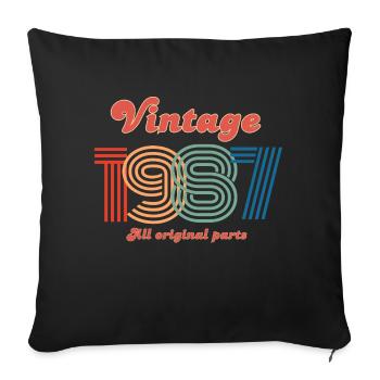 Vintage 1987 all original parts - Housse de coussin décorative 45 x 45 cm - noir - Devant
