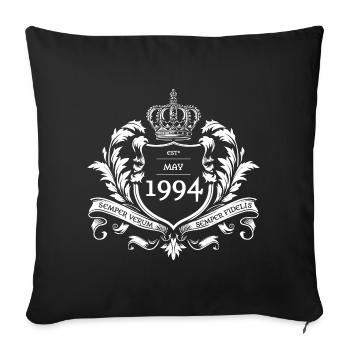 30th Anniversary "Semper Verum - Established 05/1994 - Sofa pillowcase 17,3'' x 17,3'' (45 x 45 cm) - black - Front