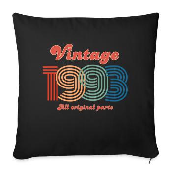 Jahrgang 1993 alle Originalteile - Sofakissenbezug 45 x 45 cm - Schwarz - Vorne
