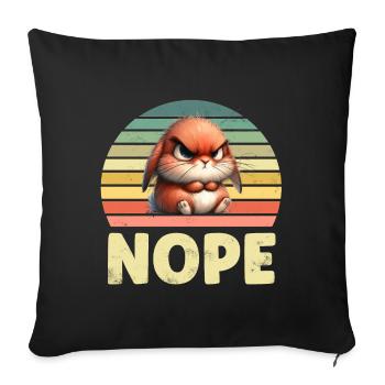 Rabbit - Sofa pillowcase 17,3'' x 17,3'' (45 x 45 cm) - black - Front