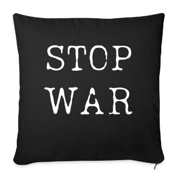 STOP WAR - Housse de coussin décorative 45 x 45 cm - noir - Devant