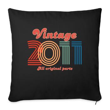 Vintage 2011 all original parts - Housse de coussin décorative 45 x 45 cm - noir - Devant