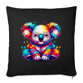 Koala - Sofa pillowcase 17,3'' x 17,3'' (45 x 45 cm) - black - Front