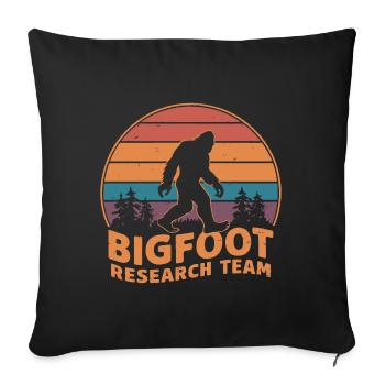 Équipe de recherche officielle Bigfoot Sasquatch Yeti - Housse de coussin décorative 45 x 45 cm - noir - Devant