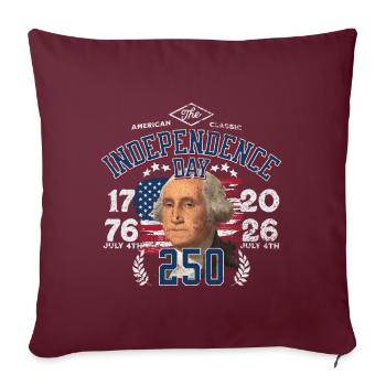 250th Independance day 1776 2026 coul - Sofa pillowcase 17,3'' x 17,3'' (45 x 45 cm) - burgundy - Front