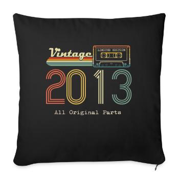 2013 Original 2013 Vintage Vintage Retro Jahrestag - Sofakissenbezug 45 x 45 cm - Schwarz - Vorne