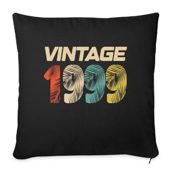 Vintage 1999 Retro - Best Seller - Sofa pillowcase 17,3'' x 17,3'' (45 x 45 cm) - black - Front