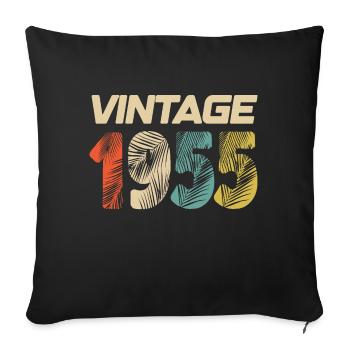 Vintage 1955 Retro - Bestseller - Sofakissenbezug 45 x 45 cm - Schwarz - Vorne