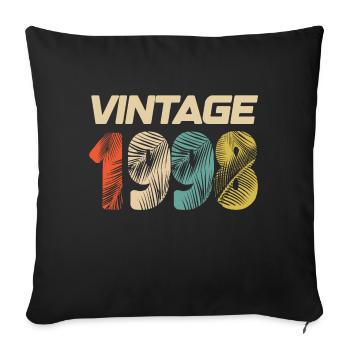Vintage 1998 Retro - Best Seller - Sofa pillowcase 17,3'' x 17,3'' (45 x 45 cm) - black - Front