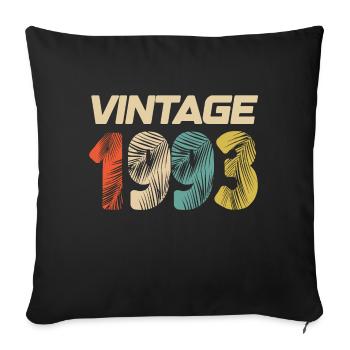 Vintage 1993 Retro - Best Seller - Sofa pillowcase 17,3'' x 17,3'' (45 x 45 cm) - black - Front