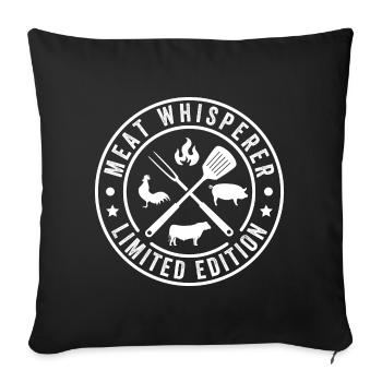 Meat Whisperer - Sofa pillowcase 17,3'' x 17,3'' (45 x 45 cm) - black - Front