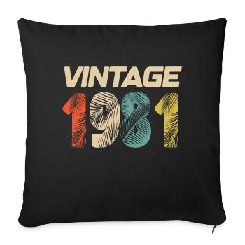 Vintage 1981 Retro - Best Seller - Sofa pillowcase 17,3'' x 17,3'' (45 x 45 cm) - black - Front
