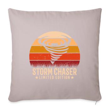 Rétro Tornado Twister Hurricane Lover - Housse de coussin décorative 45 x 45 cm - taupe clair - Devant