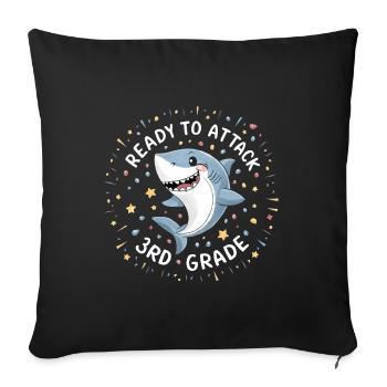 Ready To Attack 3rd Grade - Sofa pillowcase 17,3'' x 17,3'' (45 x 45 cm) - black - Front