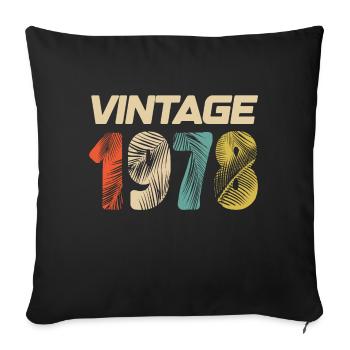 Vintage 1978 Retro - Best Seller - Sofa pillowcase 17,3'' x 17,3'' (45 x 45 cm) - black - Front