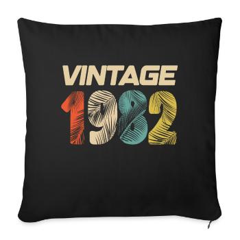 Vintage 1982 Retro - Best Seller - Sofa pillowcase 17,3'' x 17,3'' (45 x 45 cm) - black - Front
