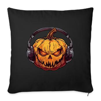 Halloween Music Pumpkin - Sofa pillowcase 17,3'' x 17,3'' (45 x 45 cm) - black - Front