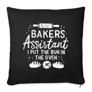 Bakery sales assistant - Sofa pillowcase 17,3'' x 17,3'' (45 x 45 cm) - black - Front