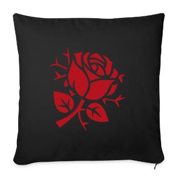 Abstract Rose with Thorns Minimalist Roses - Sofa pillowcase 17,3'' x 17,3'' (45 x 45 cm) - black - Front