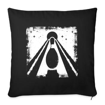 Bowling Pin Grafik - Sofakissenbezug 45 x 45 cm - Schwarz - Vorne