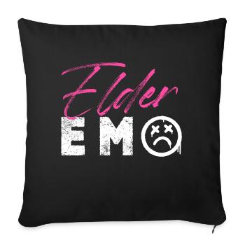 Elderemo - Sofa pillowcase 17,3'' x 17,3'' (45 x 45 cm) - black - Front