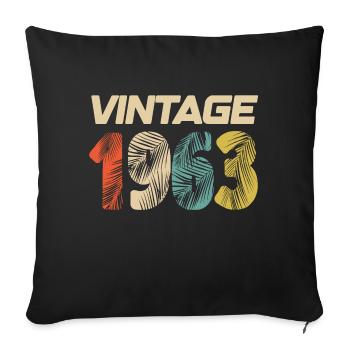 Vintage 1963 Retro - Best Seller - Sofa pillowcase 17,3'' x 17,3'' (45 x 45 cm) - black - Front