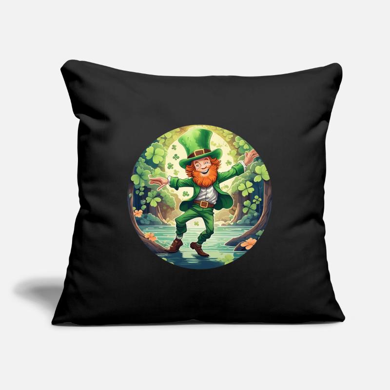 Danse trèfle de la Saint-Patrick Housse de coussin décorative 45 x 45 cm