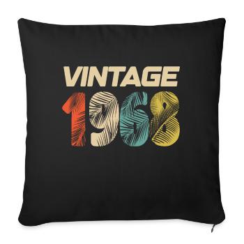 Vintage 1968 Retro - Best Seller - Sofa pillowcase 17,3'' x 17,3'' (45 x 45 cm) - black - Front