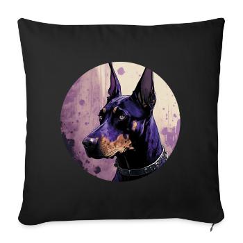 Cool Doberman - Housse de coussin décorative 45 x 45 cm - noir - Devant