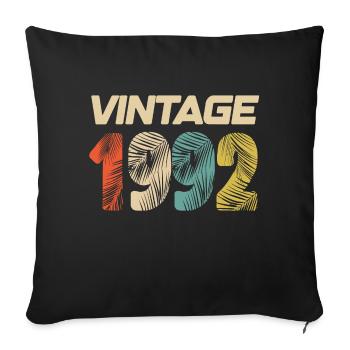 Vintage 1992 Retro - Best Seller - Sofa pillowcase 17,3'' x 17,3'' (45 x 45 cm) - black - Front