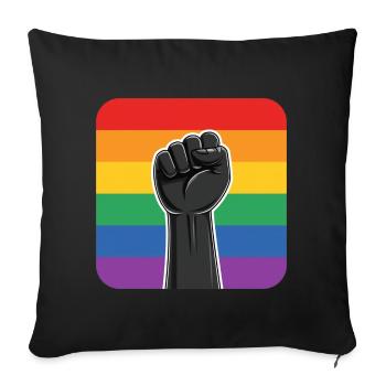 LGBTQ Rights Fist - Sofakissenbezug 45 x 45 cm - Schwarz - Vorne
