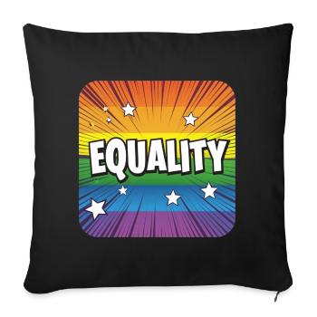 LGBTQ Equality - Sofakissenbezug 45 x 45 cm - Schwarz - Vorne
