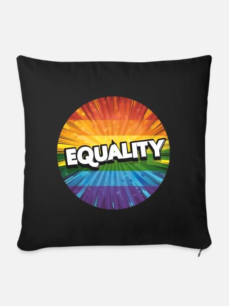 LGBTQ Equality - Sofakissenbezug 45 x 45 cm - Schwarz