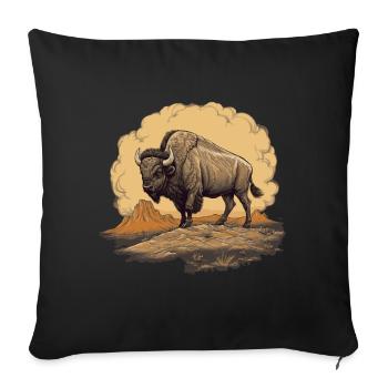 Buffle - Housse de coussin décorative 45 x 45 cm - noir - Devant
