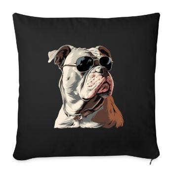 American Bull Terrier - Sofa pillowcase 17,3'' x 17,3'' (45 x 45 cm) - black - Front