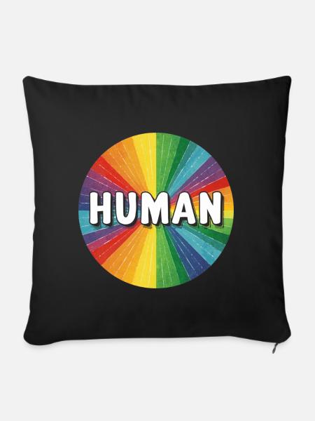 LGBTQ Human - Sofakissenbezug 45 x 45 cm - Schwarz