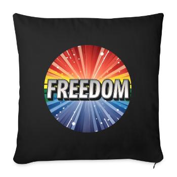 Liberté LGBTQ - Housse de coussin décorative 45 x 45 cm - noir - Devant