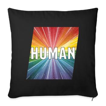 LGBTQ Human - Sofa pillowcase 17,3'' x 17,3'' (45 x 45 cm) - black - Front