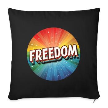 LGBTQ Freedom - Sofa pillowcase 17,3'' x 17,3'' (45 x 45 cm) - black - Front