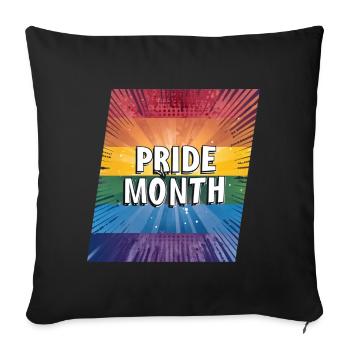 LGBTQ Pride Month - Sofa pillowcase 17,3'' x 17,3'' (45 x 45 cm) - black - Front