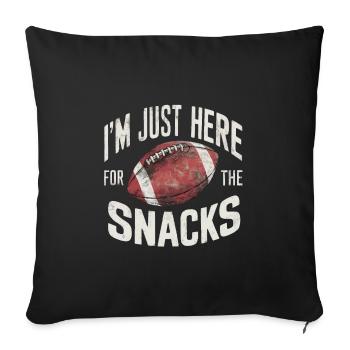 I'm Just Here For The Snacks - Sofa pillowcase 17,3'' x 17,3'' (45 x 45 cm) - black - Front