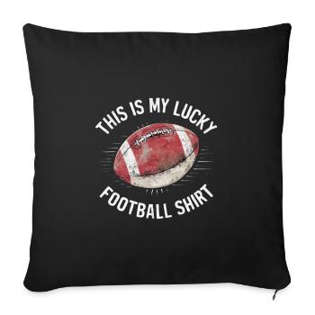 C’est mon porte-bonheur Maillot de foot - Housse de coussin décorative 45 x 45 cm - noir - Devant