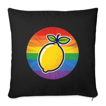 LGBTQ Lemon Lime - Sofa pillowcase 17,3'' x 17,3'' (45 x 45 cm) - black - Front