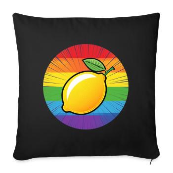 LGBTQ Citron Lime - Housse de coussin décorative 45 x 45 cm - noir - Devant