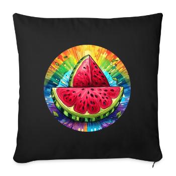 LGBTQ Melon - Housse de coussin décorative 45 x 45 cm - noir - Devant