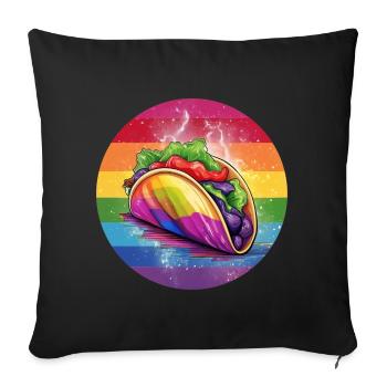 LGBTQ Taco - Sofa pillowcase 17,3'' x 17,3'' (45 x 45 cm) - black - Front