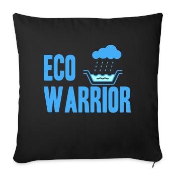 Réservoir d’eau de pluie - récupération de l’eau de pluie - Housse de coussin décorative 45 x 45 cm - noir - Devant