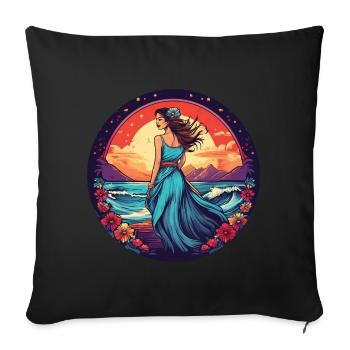 5 de Mayo Party Drinko de Mayo Mexican Donna, - Sofa pillowcase 17,3'' x 17,3'' (45 x 45 cm) - black - Front